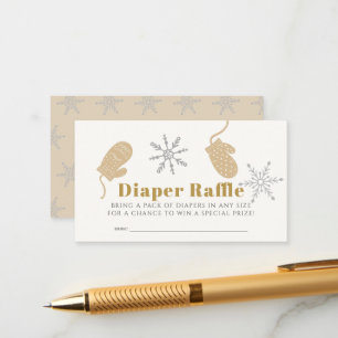 Carte D'accompagnement Billet Beige Beanie Baby shower Déchets Raffle