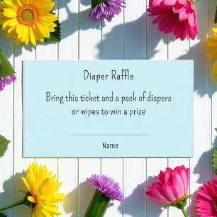 Carte D'accompagnement Billet bleu baby shower au chevalet