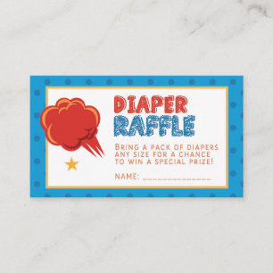 Carte D'accompagnement Billet Blue Super Baby Diaper Raffle