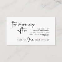 Billet Boisson, Boisson Adulte, Le Matin Après
