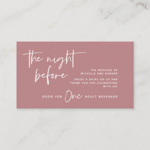 Carte D'accompagnement Billet boisson, Boissons pour adultes, Bar Mariage