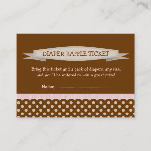 Carte D'accompagnement Billet Brown de rabat de Baby shower PInk Insertio