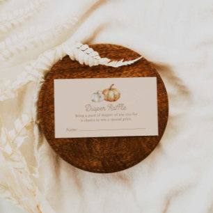 Carte D'accompagnement Billet Citrouille automne Baby shower rabat