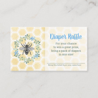 Carte D'accompagnement Billet d'abeille de tombola de couche nid d'abeill
