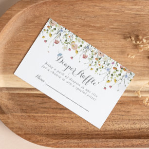 Carte D'accompagnement Billet Dainty Colorful Fleurs sauvages Déchets Raf