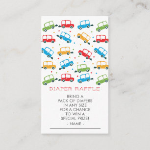 Carte D'accompagnement Billet de Baby shower de couches de voitures lumin