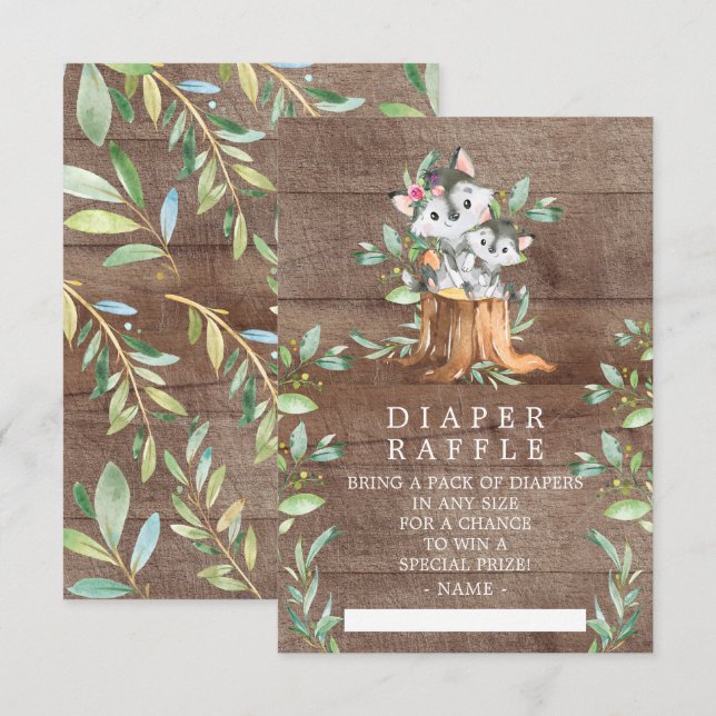 Carte D'accompagnement Billet de Baby shower de couches pour bébé et mama (Devant / Derrière)