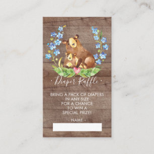 Carte D'accompagnement Billet de Baby shower de lessive de laine d'ours