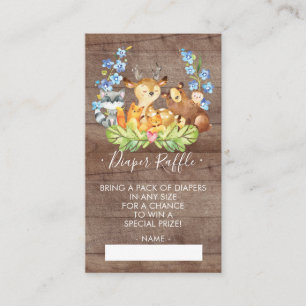 Carte D'accompagnement Billet de Baby shower de lessive en bois mou