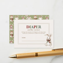 Billet de Baby shower d'hiver au chapelure mignonn