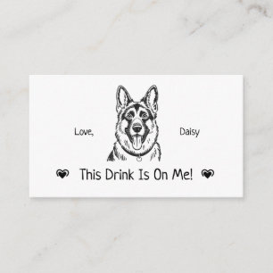 Carte D'accompagnement Billet de boisson de mariage de chien personnalisé