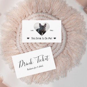 Carte D'accompagnement Billet de boisson de mariage personnalisé avec pho