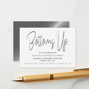 Carte D'accompagnement Billet de Boisson Gratuite de Style de Script d'Ef