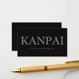 Carte D'accompagnement Billet de boissons gratuits japonais "Kanpai" en p