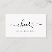 Billet de boissons gratuits Simple Script - Noir e
