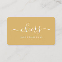 Billet de boissons gratuits Simple Script - Or et