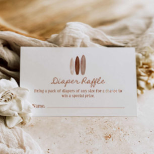 Carte D'accompagnement Billet de jeu de couche Baby shower de surf