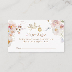 Carte D'accompagnement Billet de jeu fleur sauvage Baby shower de jardin