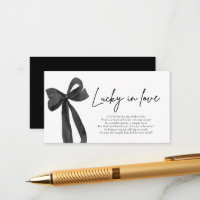 Billet de loterie moderne Black Bow Lucky in Love