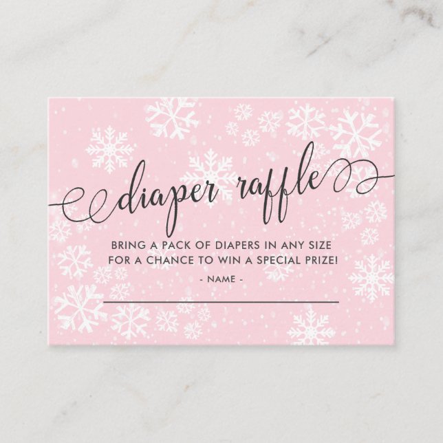 Carte D'accompagnement Billet de rabat à Baby shower de bonbons de neige (Devant)