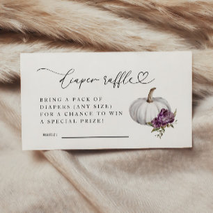 Carte D'accompagnement Billet de rabat à Citrouille de fleurs violettes