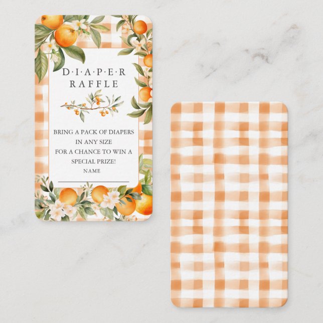 Carte D'accompagnement Billet de rabat à couche de fleur d'orange (Devant / Derrière)