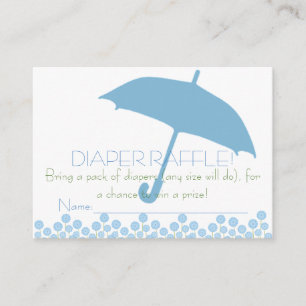 Carte D'accompagnement Billet de rabat au Baby shower bleu
