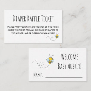 Carte D'accompagnement Billet de rabat au Baby shower d'abeille de miel