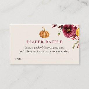 Carte D'accompagnement Billet de rabat au Baby shower d'automne