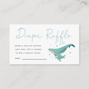 Carte D'accompagnement Billet de rabat au Baby shower de baleine mignonne