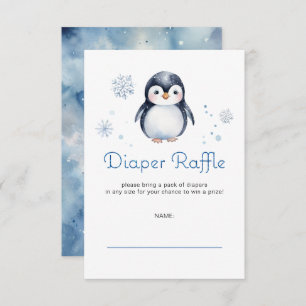Carte D'accompagnement Billet de rabat au Baby shower d'hiver de Penguin