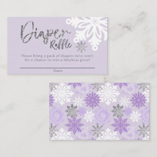 Carte D'accompagnement Billet de rabat au Baby shower d'hiver violet