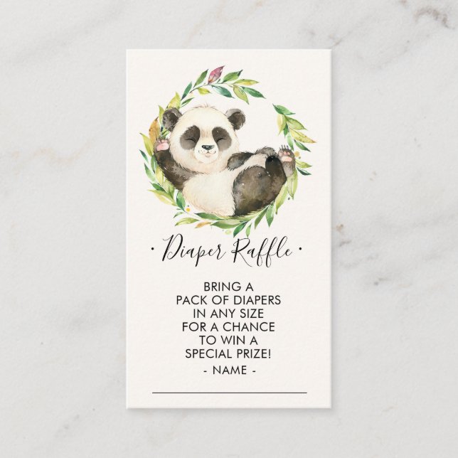 Carte D'accompagnement Billet de rabat au Baby shower doux Panda (Devant)