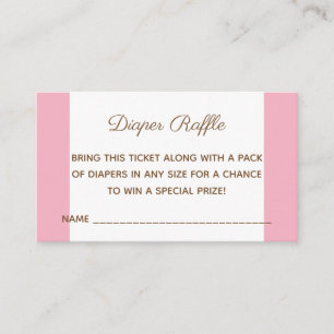 Carte D'accompagnement Billet de rabat au bécher pour fille baby shower