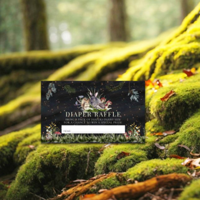 Carte D'accompagnement Billet de rabat au feuillage forestier enchanté (Créateur téléchargé)