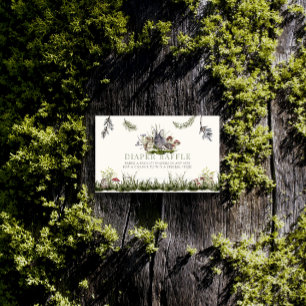 Carte D'accompagnement Billet de rabat au feuillage forestier enchanté