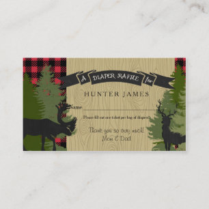 Carte D'accompagnement Billet de rabat au poulet Woodland Deer Antler Bab