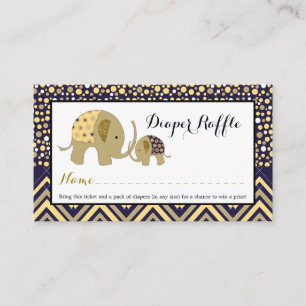 Carte D'accompagnement Billet de rabat Baby shower à couches pour éléphan