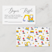 Billet de rabat Baby shower de construction