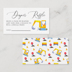Carte D'accompagnement Billet de rabat Baby shower de construction
