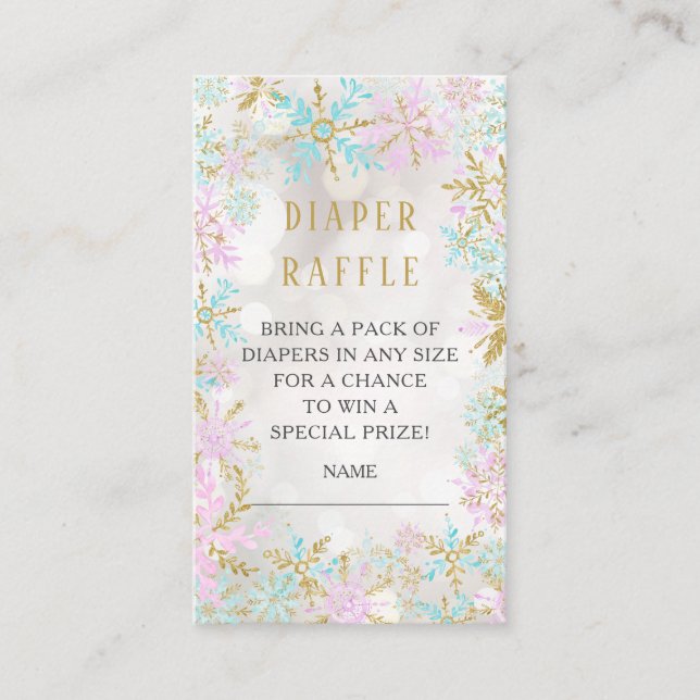 Carte D'accompagnement Billet de rabat Baby shower de la couche d'hiver (Devant)