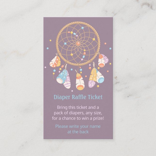 Carte D'accompagnement Billet de rabat Baby shower Dreamcatcher (Devant)