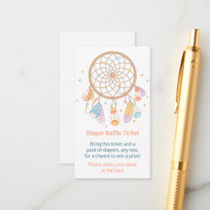 Carte D'accompagnement Billet de rabat Baby shower Dreamcatcher