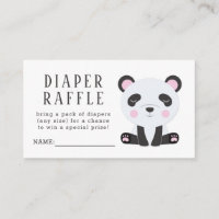 Billet de rabat Baby shower Panda Cute