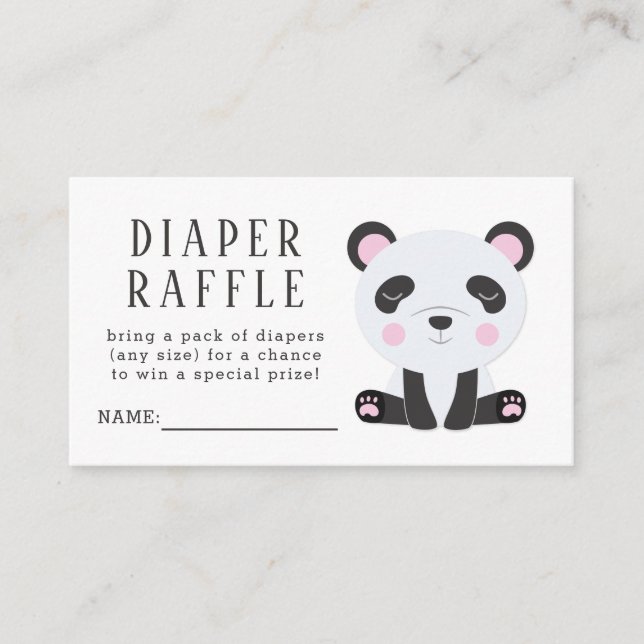 Carte D'accompagnement Billet de rabat Baby shower Panda Cute (Devant)