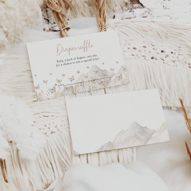 Carte D'accompagnement Billet de rabat Baby shower papillon Boho (Créateur téléchargé)