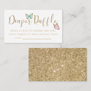 Carte D'accompagnement Billet de rabat Baby shower Papillon mou