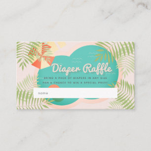 Carte D'accompagnement Billet de rabat Baby shower Pink Diaper