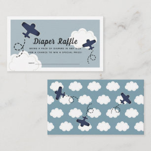 Carte D'accompagnement Billet de rabat Blue Diaper de l'avion vers le hau