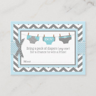Carte D'accompagnement Billet de rabat Chevron Blue Owl